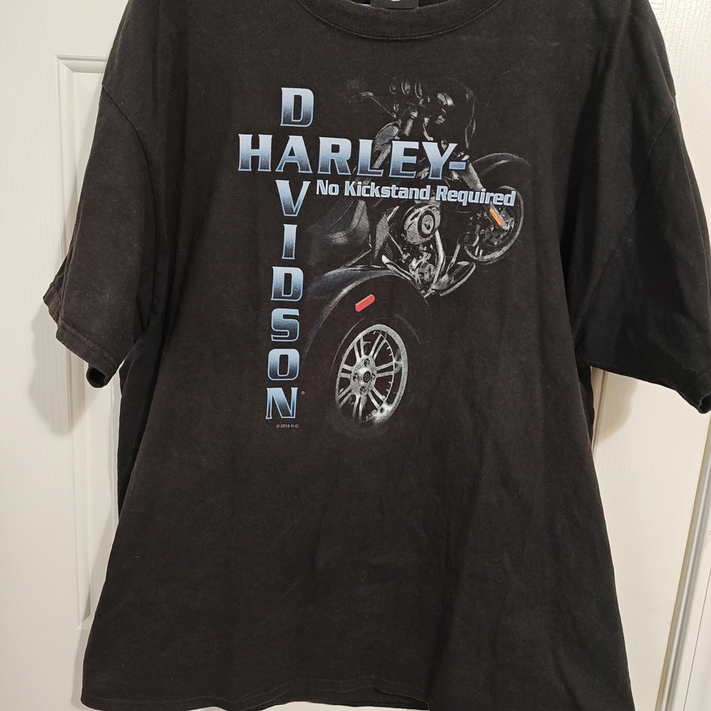 Harley-Davidson Black Tee with Blue Accents